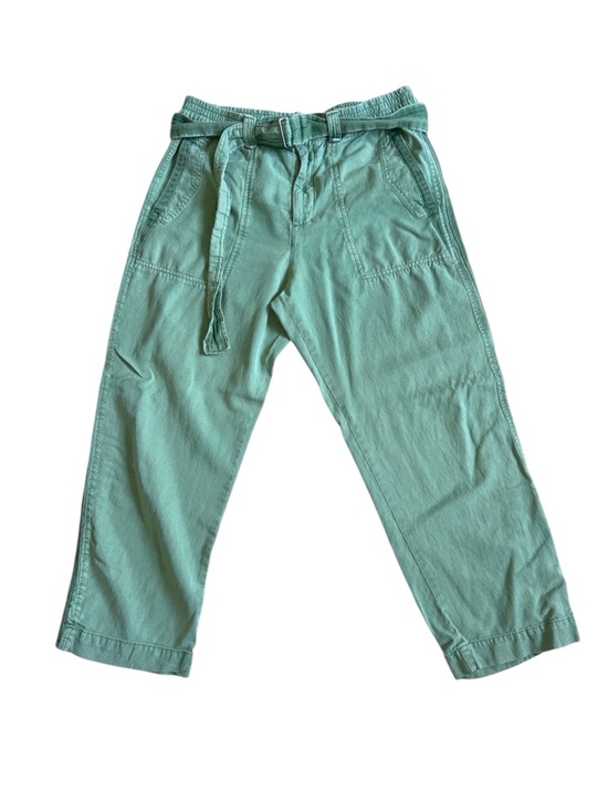 Zara Pants - Zara Green High-Waist Tie-Belt Trousers size XL